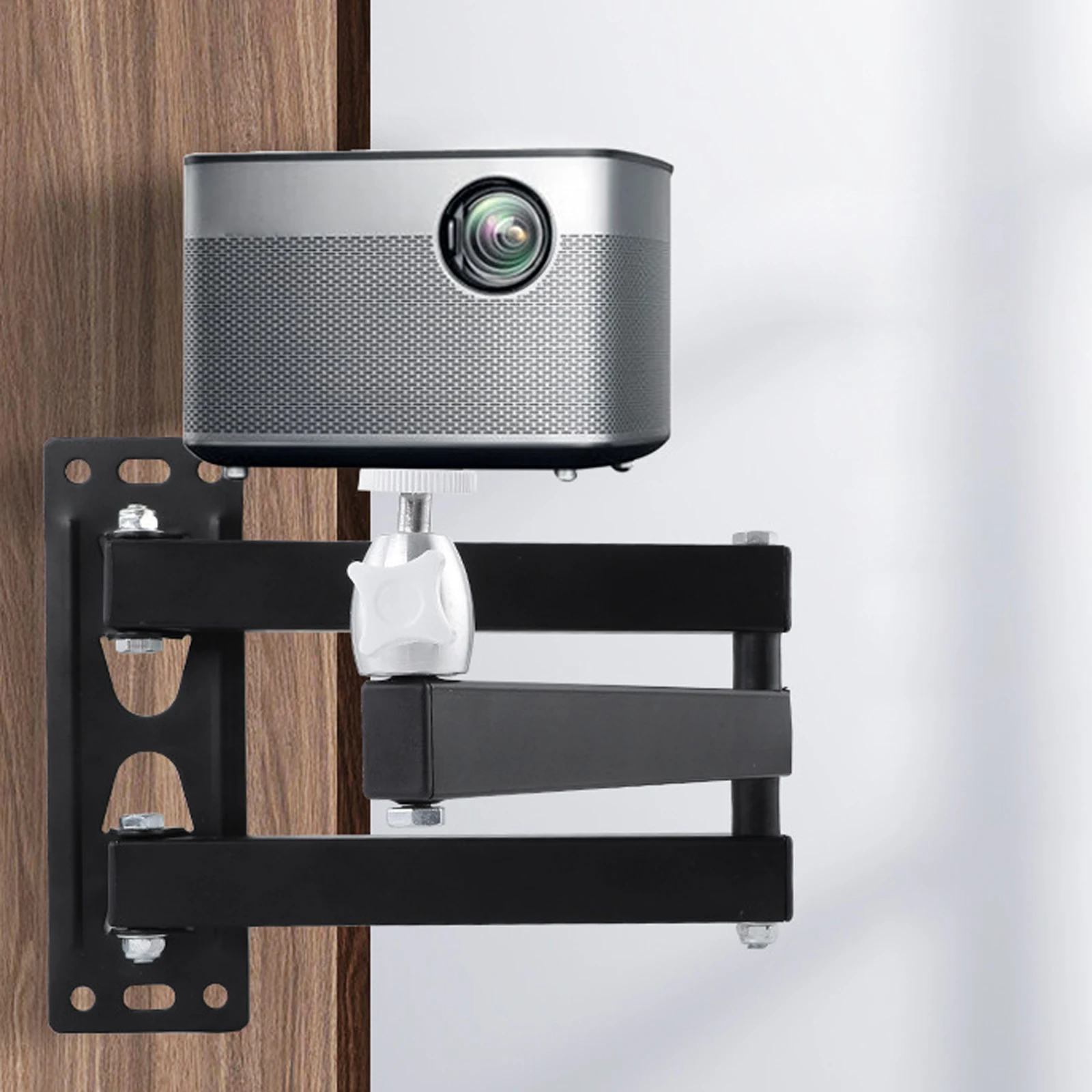 Universal Projector Bracket Stand 360 Degree Rotation Multifunctional Wall Mount Ceiling Mount for Home Bedside Bedroom