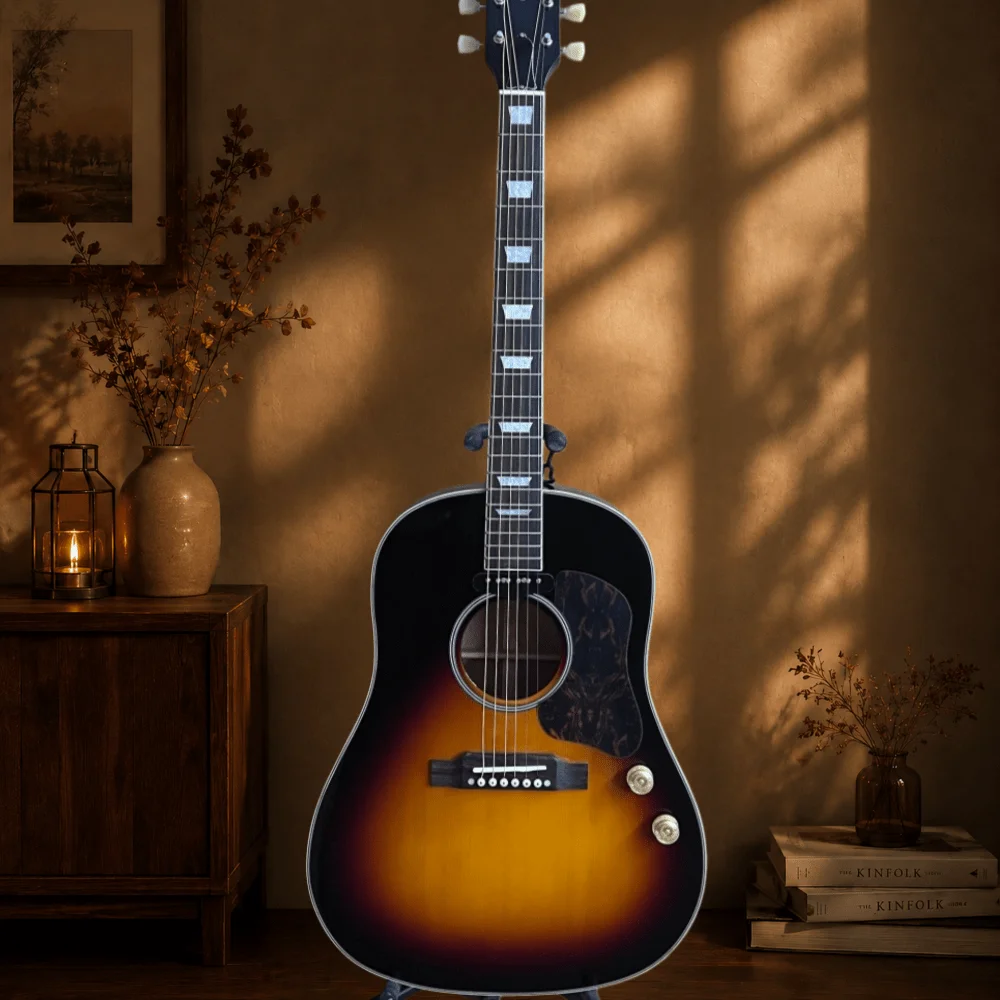 

Fast Delivery High Quality J Acoustic Guitar Rosewood Fretboard with Spruce Top Ideal for Live Performances
