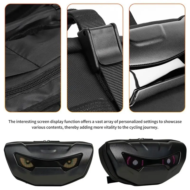 ABKV-Electric Scooter Bag Bluetooth App Controlled Waterproof Handlebar Bag For Ninebot Kukirin E-Scooter Accessories