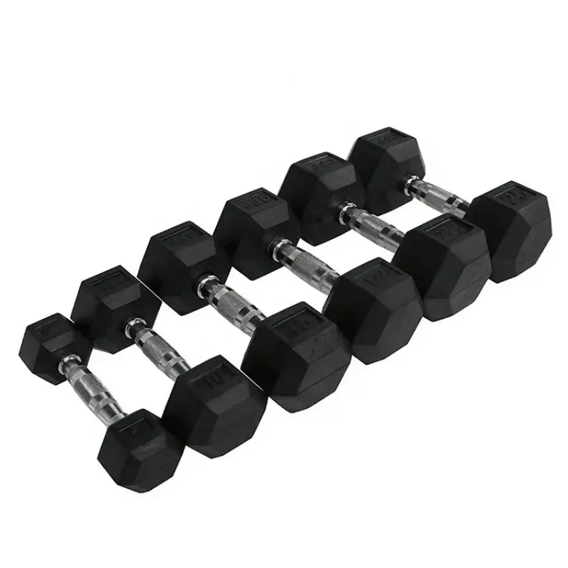 1-10kg Hex Dumbbell Custom Heavy Solid Cast Iron Fitness Free Weights Hex Dumbbells for Home Use