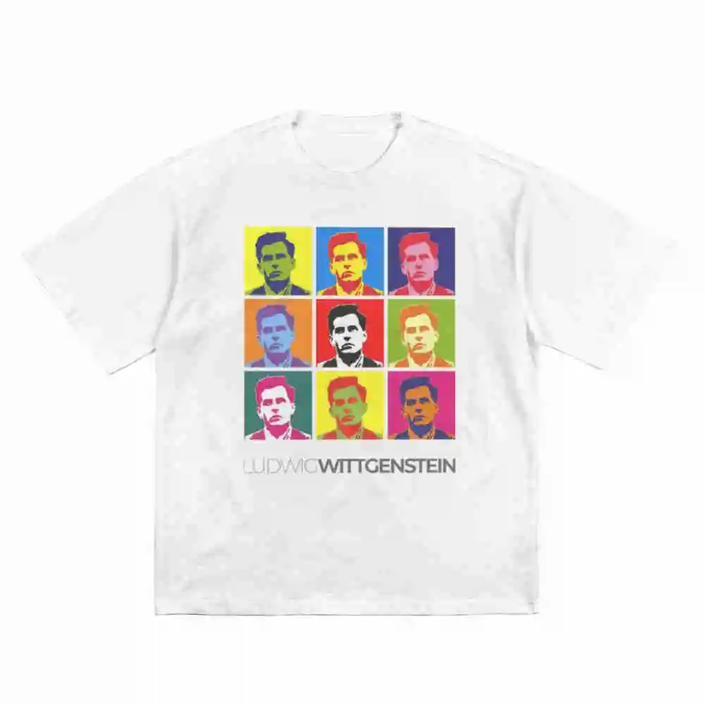 Ludwig Wittgenstein Pop Art Portrait Short Sleeve Tee 100% Cotton T-Shirt