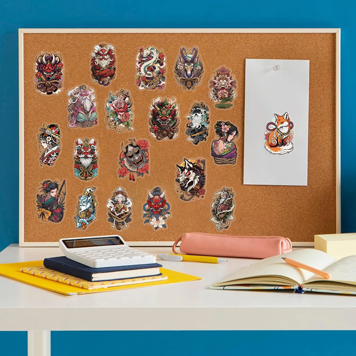50/100 قطعة من ملصقات فن الوشم اليابانية الشفافة - شارات PET مقاومة للماء لتزيين القصاصات والجيتار والكمبيوتر المحمول