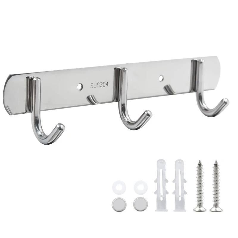 

Multifunctional 3/4/5 Hooks Stainless Steel Hook for Efficient Homes Storage in Bedroom Cabinet Bathroom Kitchen