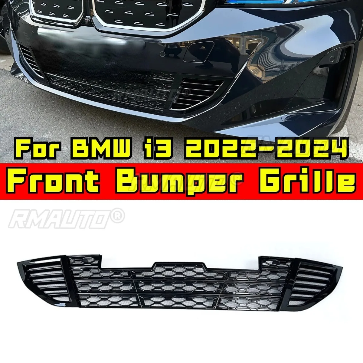 

Решетка бампера автомобиля, декоративные полоски, гоночная решетка, комплект кузова, решетка переднего бампера для BMW i3 2022-2024, внешняя часть