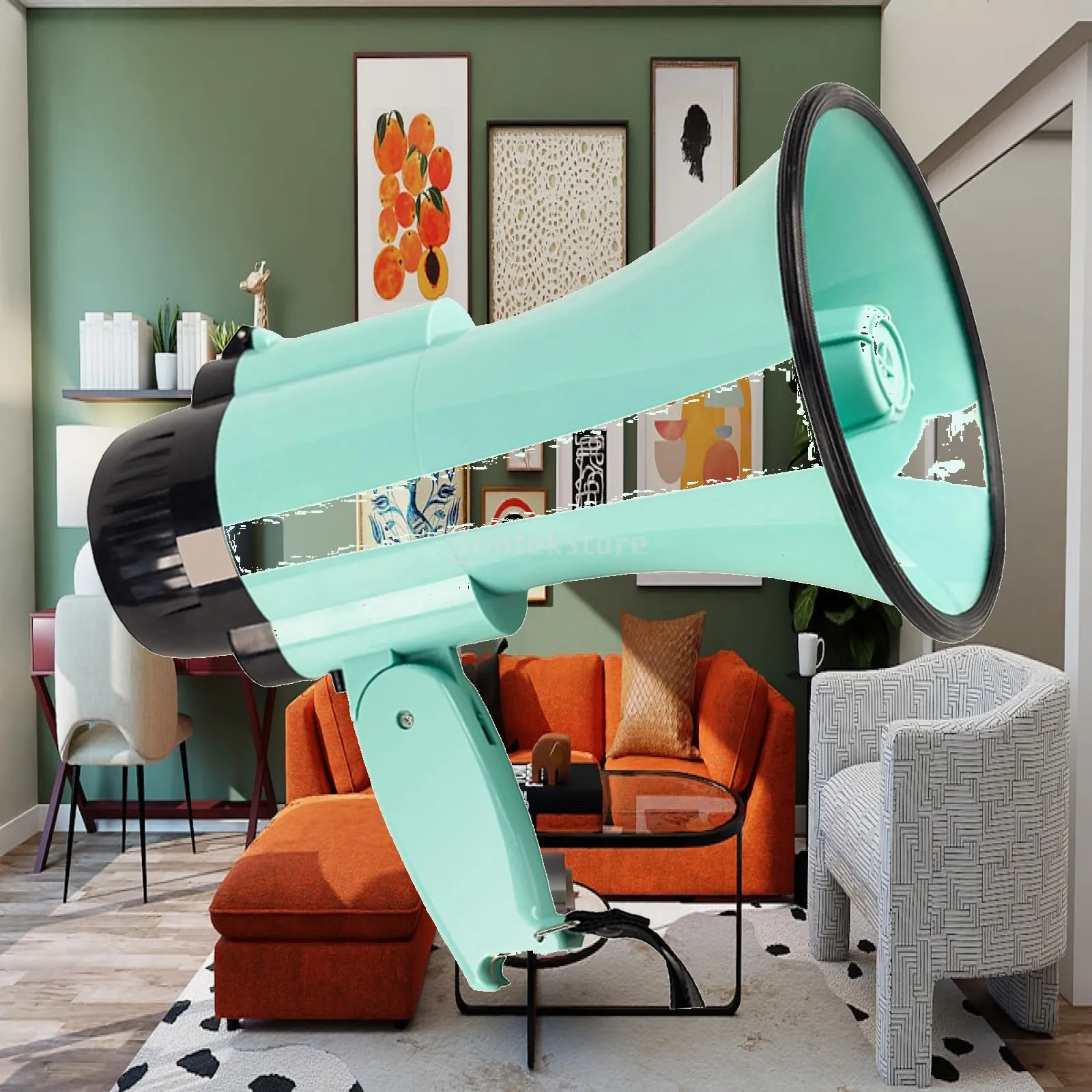 Portable Loud Megaphone 30W with Siren and Recording Lightweight Bullhorn for Emergency Use Outdoor Activities