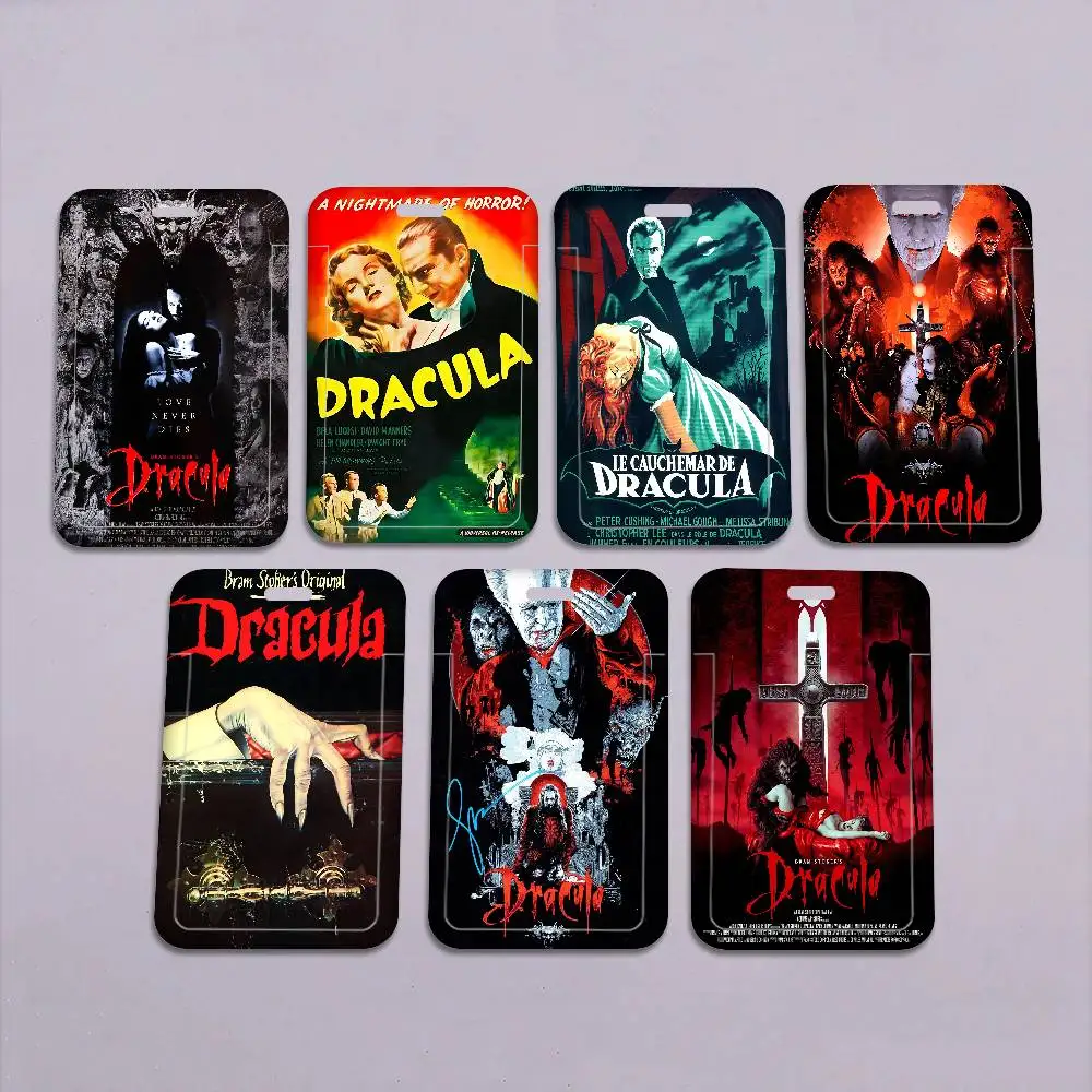 

Horrible Vampire Movie D-Dracula Working Bank Credit Card Holders With Long Lanyard Employee Name ID Card Cover Holder Nurse