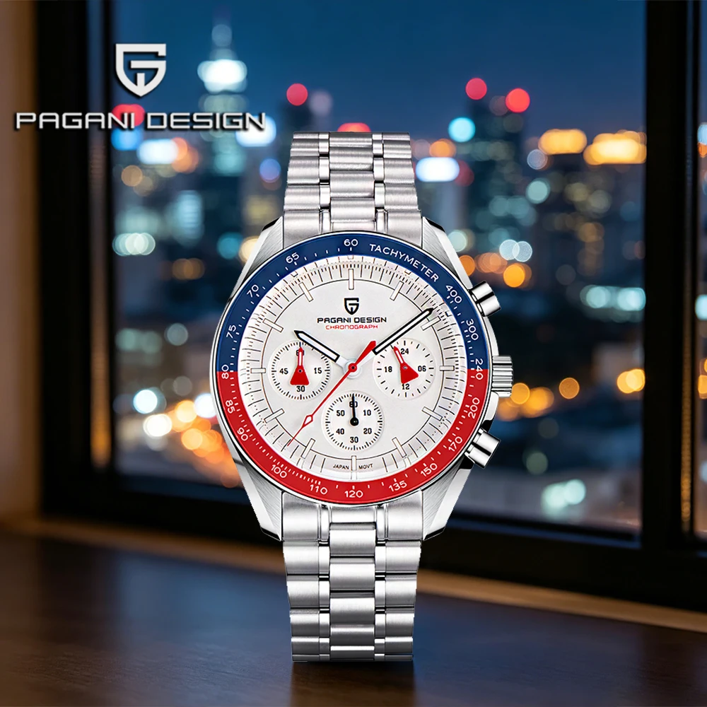 Pagani Design Moon Men's Watch 2026 Fashion Quartz Watch Men's Speed Sports Chronograph Luxury AR Sapphire Luminous Men's Watch