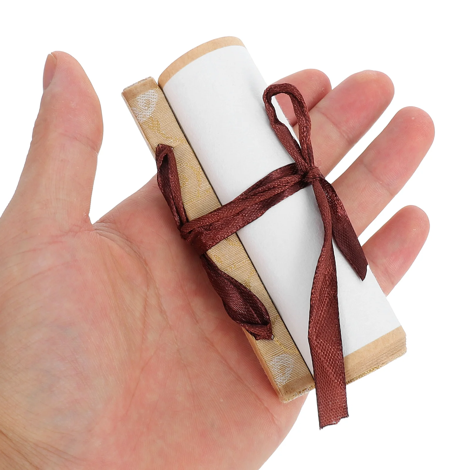 

Blank Chinese Calligraphy Paper Scroll Mounted on Wood Rod Suitable for Painting Writing Calligraphy Wedding Scroll Art Display