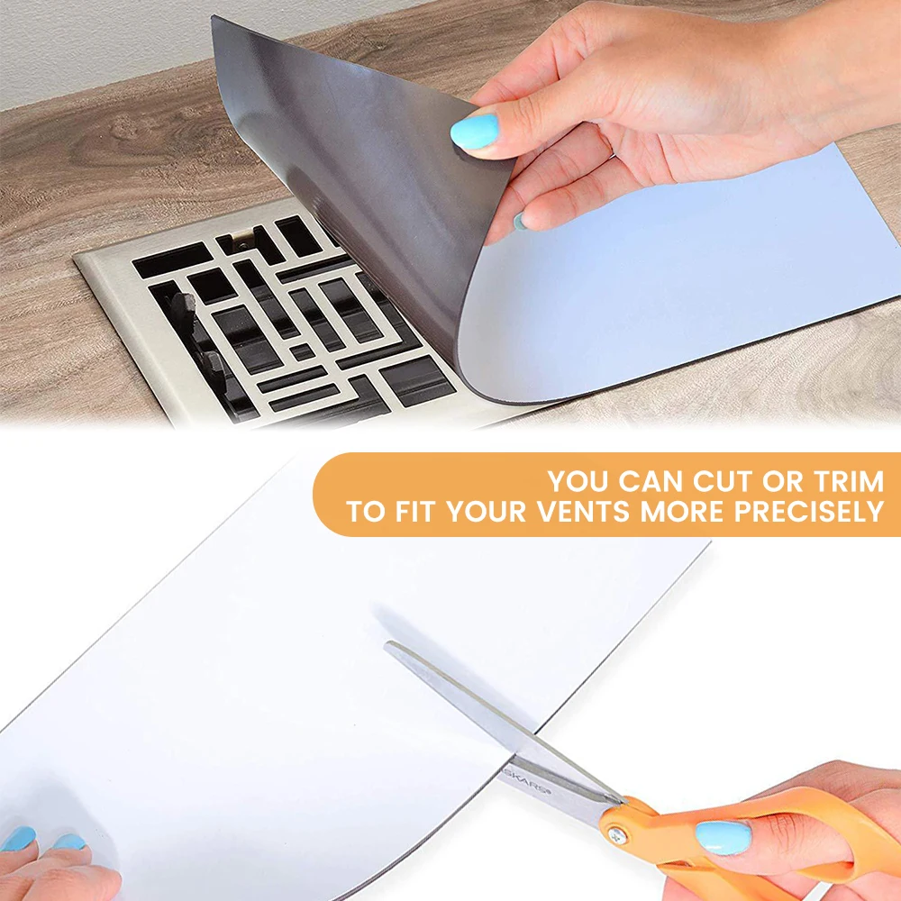 4Pcs Magnetic Vent Covers Double Thick Thickness Flexible Tool Adhesive Magnet Covers for Wall Floor Ceiling Vent Covers