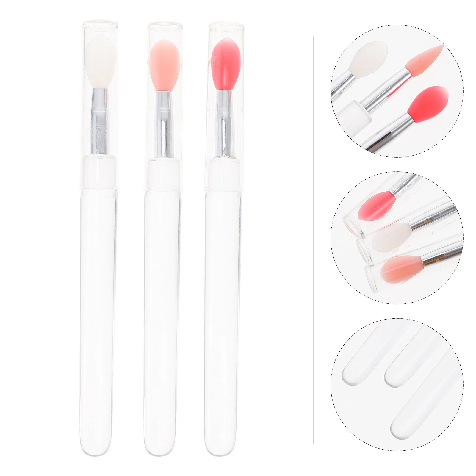 Applicateur de rouge à lèvres en Silicone, 6 pièces, brosse à lèvres, outil de maquillage, applicateur de baume à lèvres, brosses pratiques pour femmes