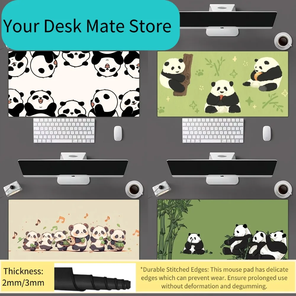 

Милый коврик для мыши с изображением панды, коврик для мыши для геймеров, размер коврика для мыши для офиса, длинный коврик для стола
