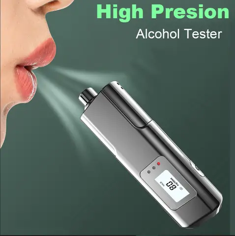 3-in-1 Type-C Rechargeable Breathalyzer Alcohol Tester, Dual Modes Air Blowingwith Stainless Steel Emergency Tool