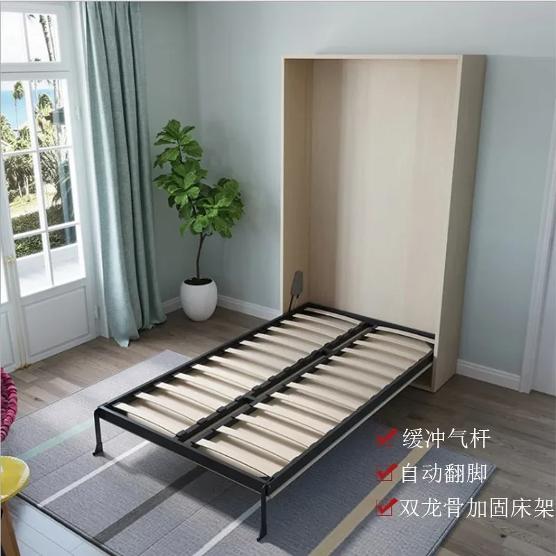 Multifunctional invisible bed hardware accessories automatic foot forward rollover flap wall cabinet bed frame space saving fold