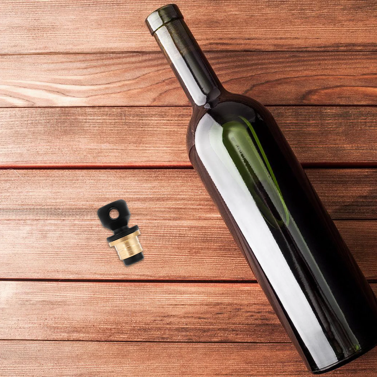 

2Pcs Chinese Gourd Wine Bottle Stoppers Reusable Seal for Glass Bottles Beer Water Jug Preservation Decorative Stopper Set