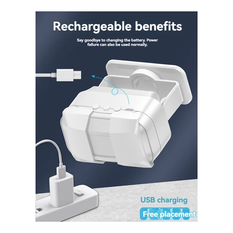 SQPP-Rechargeable Smart Welcome Doorbell Welcome Sensor Wireless Welcome Doorbell Voice Reminder For Store Entrance