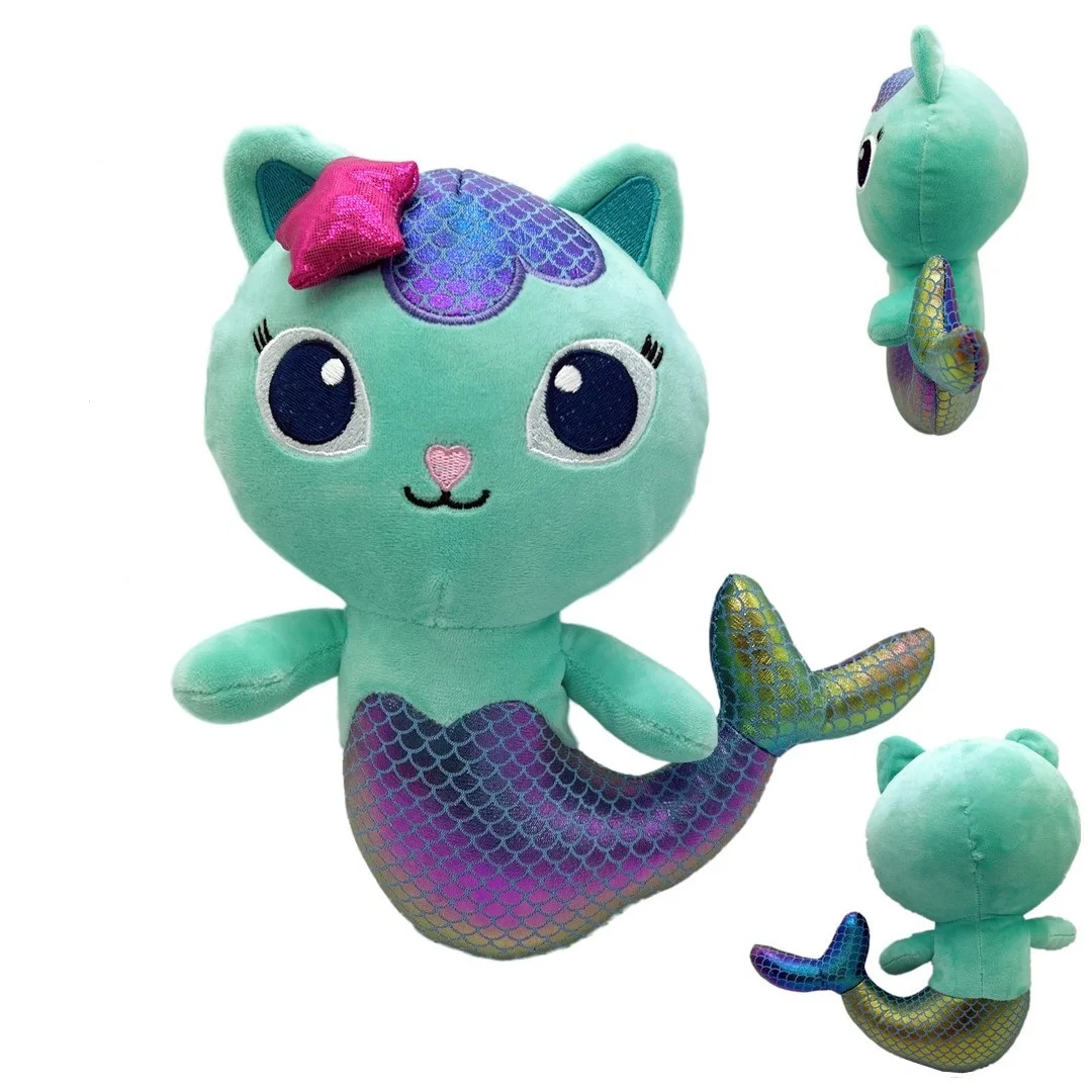 Dieren Pluche Gabby Poppenhuis Mooi pluche Gaby speelgoed Pluche huis Kat pop Cartoon knuffels Zeemeermin Kat Plushie poppen Kinderen