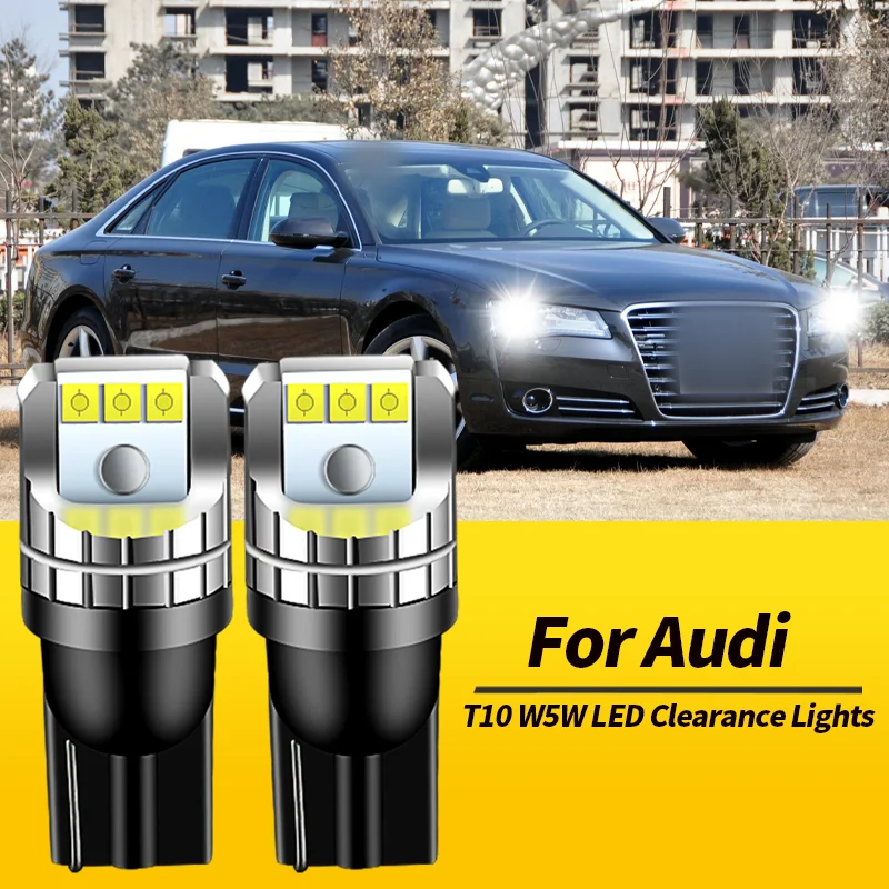 2PCS T10 W5W LED Clearance Lights Canbus For Audi A5 8T3 2007-2011 Sportback 8TA 2007-2011 Convertible 8F7 2007-2011 Accessories