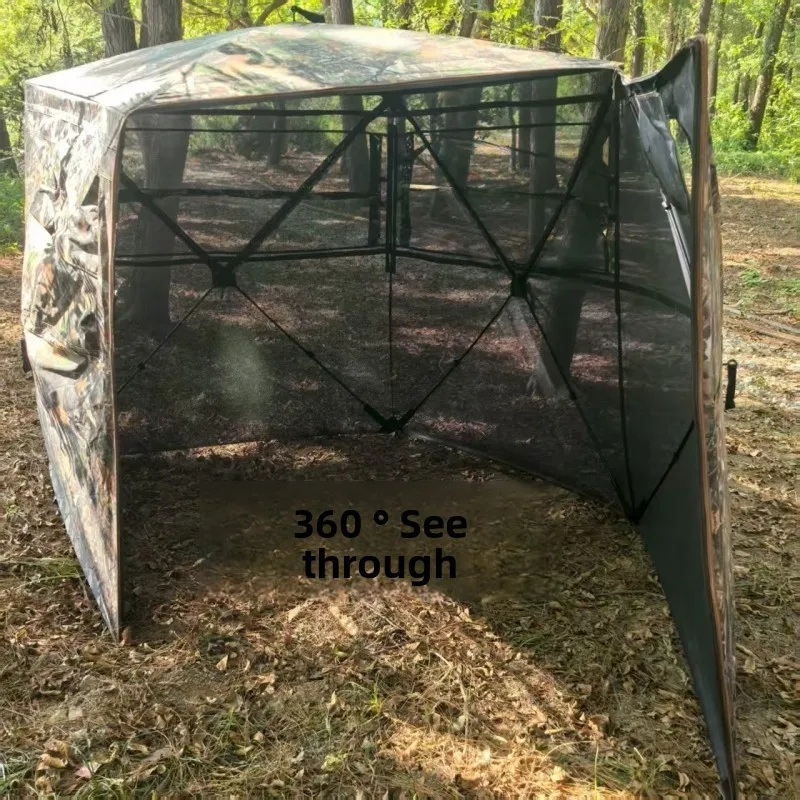 360 Degree Camo Hunting Tent Quick Setup 2 Person Fishing Bird Watching Shelter