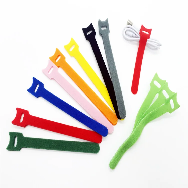 10/30/50/100PCS Releasable Cable Ties Colored Plastics Reusable Cable ties Nylon Loop Wrap Zip Bundle Ties T-type Cable Tie Wire