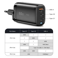 Essager 65W GaN USB Type C Charger For Laptop PPS 45W 25W Fast Charge For Samsung Xiaomi Realme mobile iPhone15 14 13 Pro Phone 6
