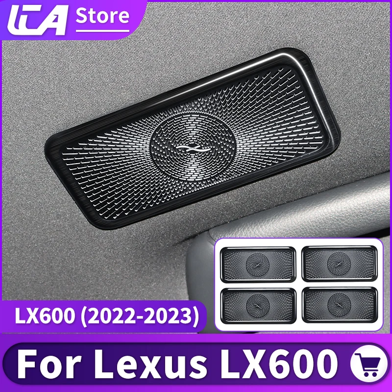 For 2022 2023 Lexus Lx600 Roof Loudspeaker Horn Frame LX 600 Interior Upgraded Stainless Steel Accessories Modification