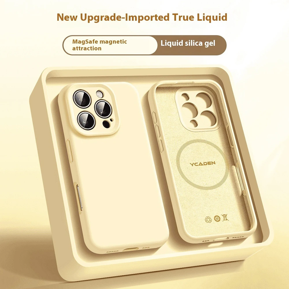 Candy Farbe Telefon Fall Für iPhone 17 16 15 14 13 12 Pro Max Air Für Magsafe Magnetische Drahtlose Ladung Weiche Flüssigkeit Silikon Abdeckung