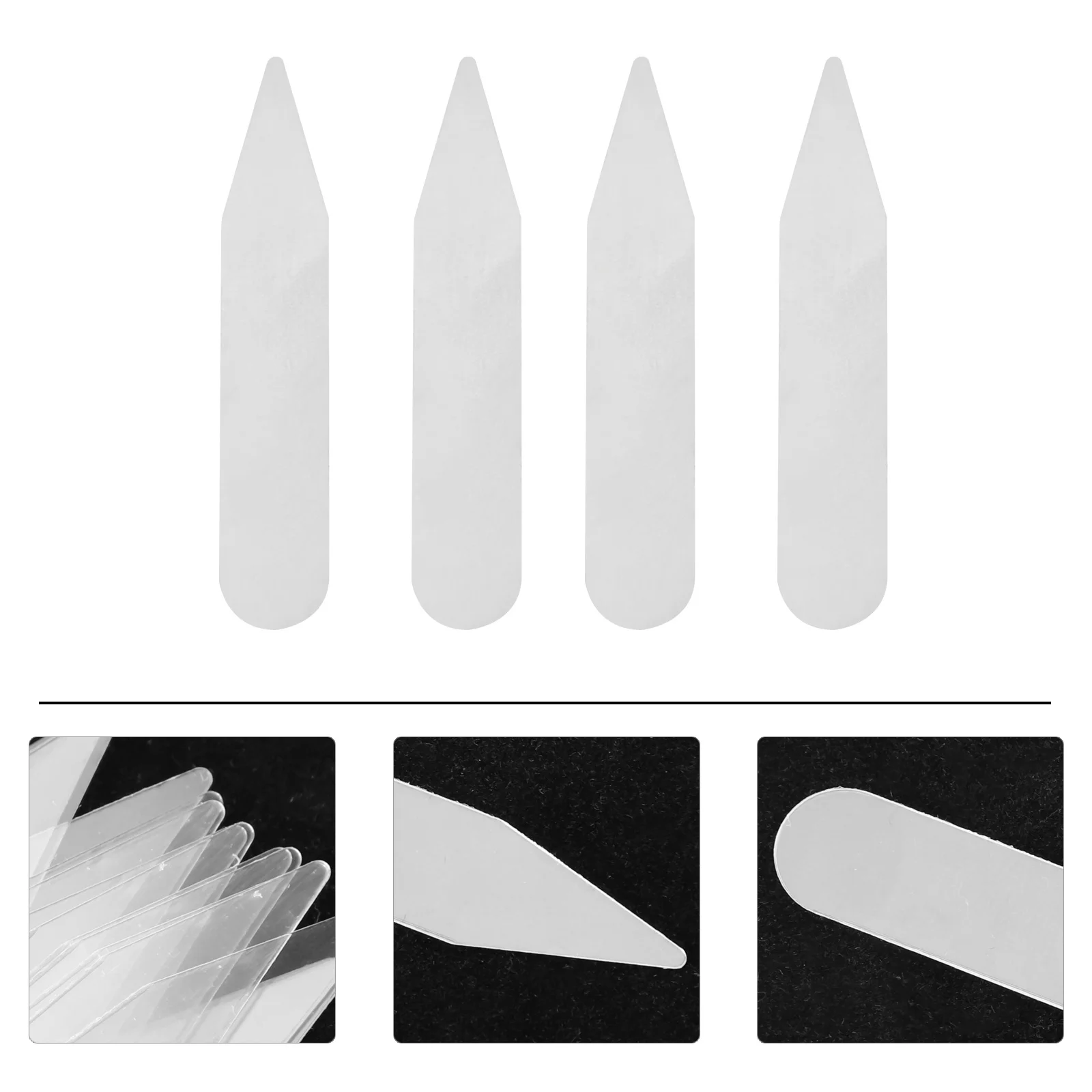 300 قطعة من أدوات تثبيت الياقة الشفافة المقاومة للحرارة وياقة القميص ودعم الزاوية ومستلزمات الملابس الرسمية اليومية #5