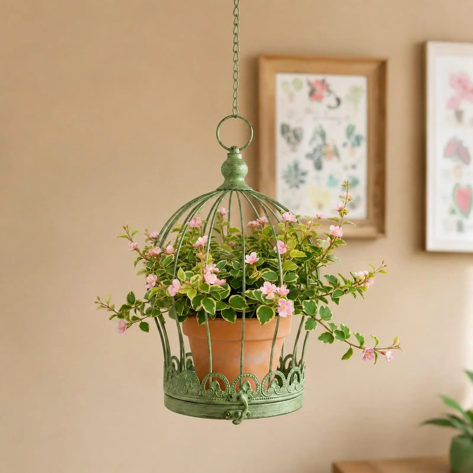 Hanging Plant Holder Plant Pot Holder Ornament Garden Decor Modern Hanging Planter for Living Room Balcony Table Centerpiece
