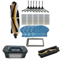 Side Main Roller Brush HEPA Filter Mop Cloth for Mister Robot Duo WiFi /Vileda VR 302 /Polaris PVCR 0920WV Robot Cleaner Parts