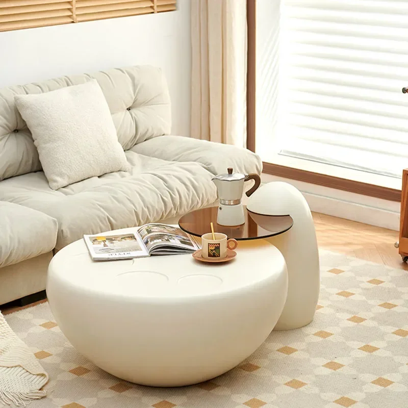 

Modern Design Coffee Table Trau Organizer White Aesthetic Living Room Coffe Table Small Apartamento Stoliki Do Kawy Furniture