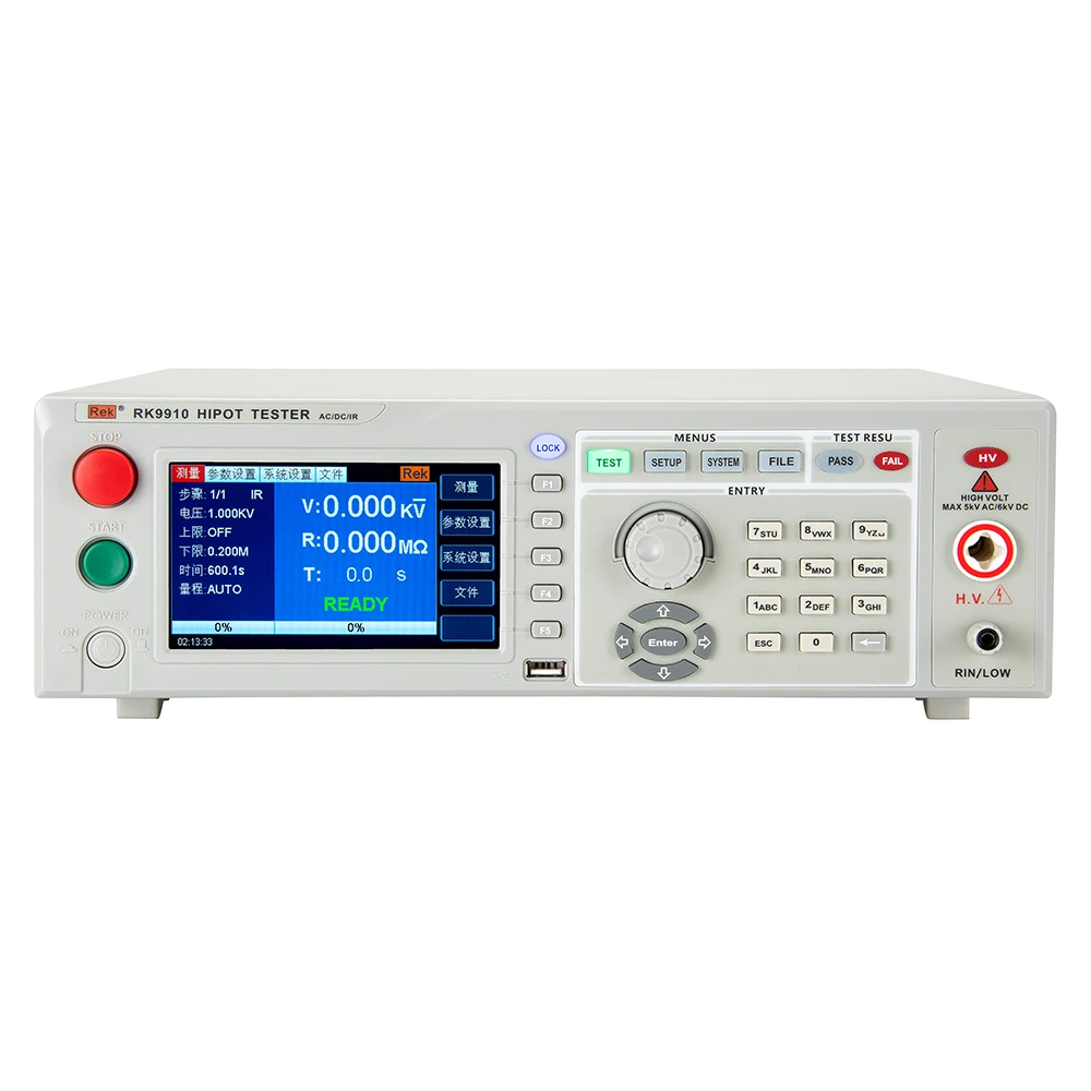 

RK9910 AC 5KV DC 6KV USB-интерфейс Программируемый тестер изоляции переменного/постоянного тока с выдерживающим напряжением тестер hi-pot