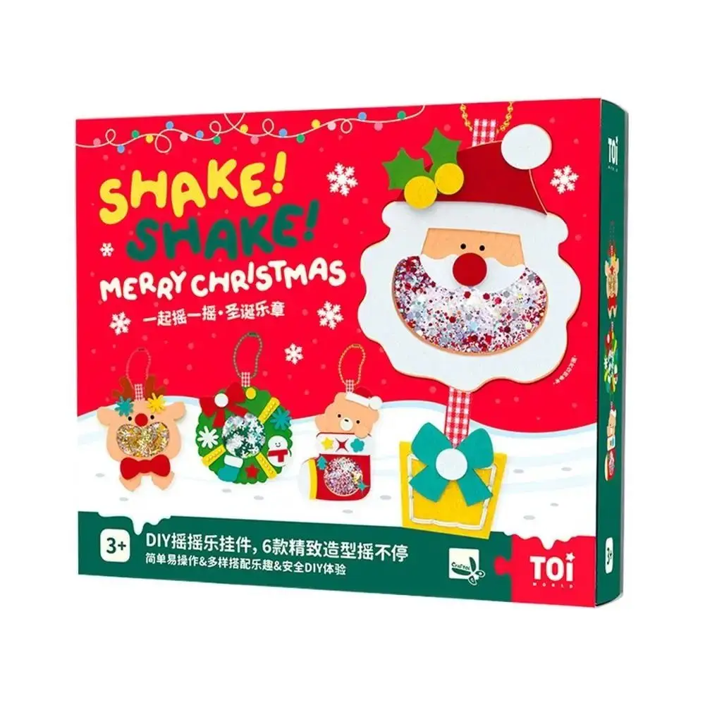 

Новый комплект для изготовления фетра ручной работы, красные рождественские украшения «сделай сам», 3D стерео подвеска, елочные украшения, детская игрушка