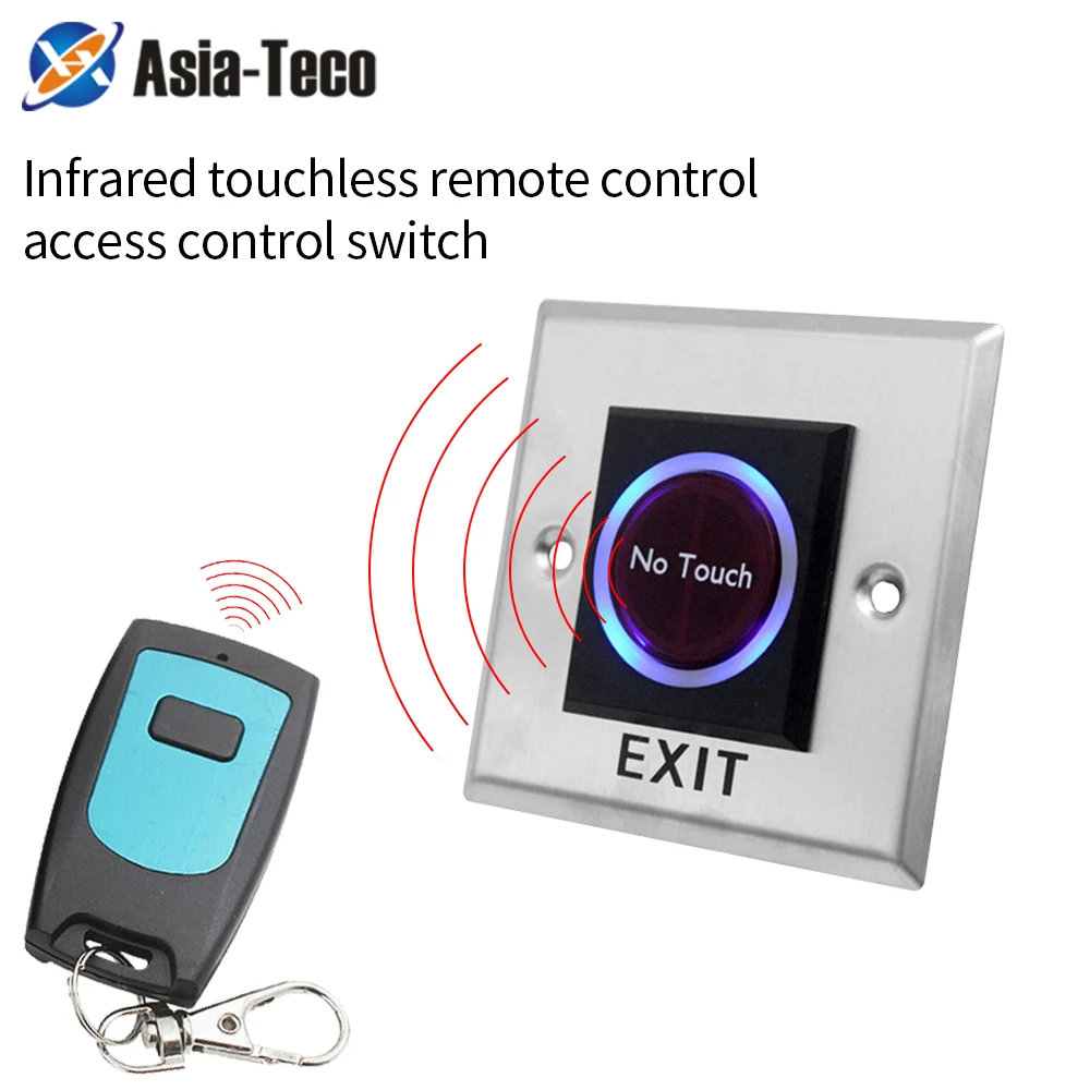 Touchless Door Exit Button Release Switch 12V-24V Electronic Lock Remote Control No Touch Push Switch for Home Security