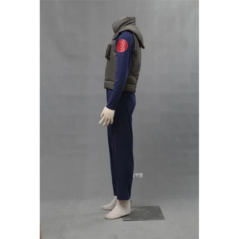 سترة COS Anime Hatake Kakashi التأثيرية باللون الأخضر زي الهالوين الهزلي الكامل