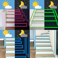 3m Luminous Anti-collision Warning Sticker Fluorescent Self-Adhesive Tape Stair Fire Glow-In-The-Dark Warning Sticker Decoration
