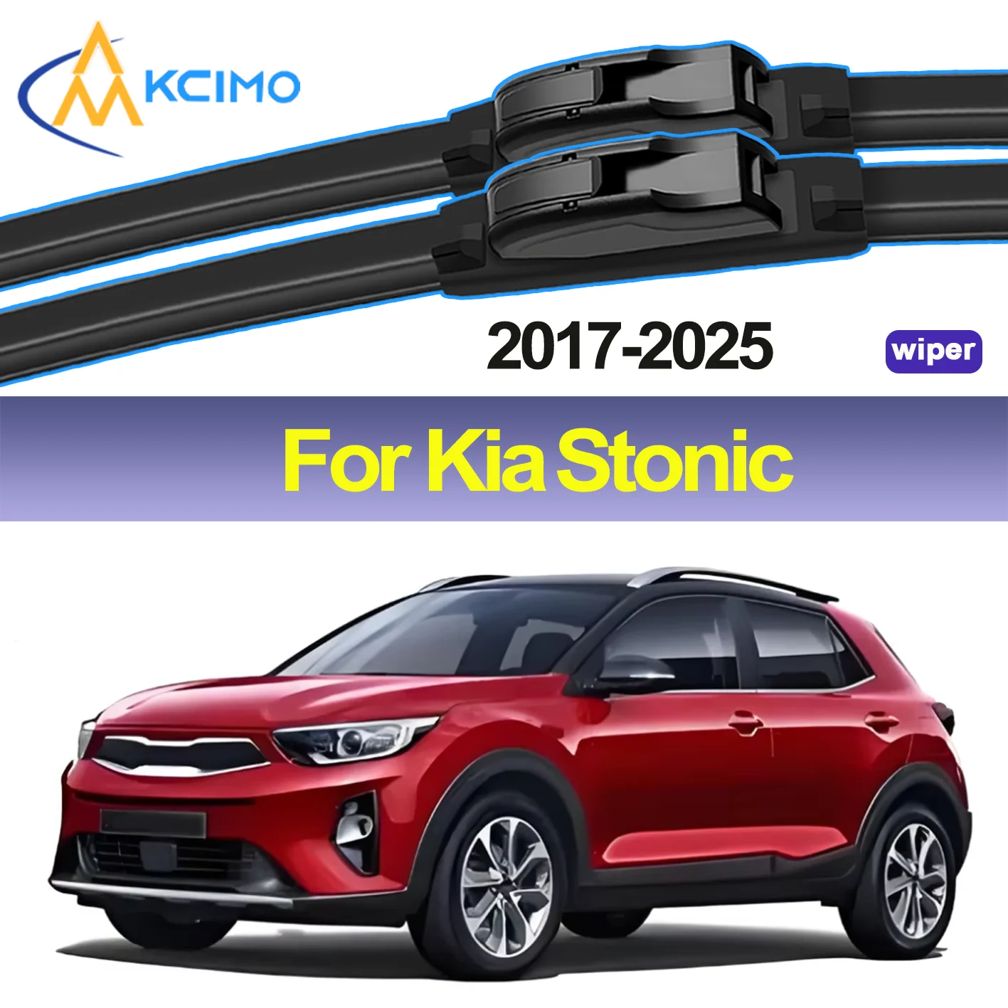 

2pcs Quality Windscreen Silent Black Car Rain Brush Suitable for Kia Stonic YB CUV 2017-2025 Kia KX1 (China) Front Windshield