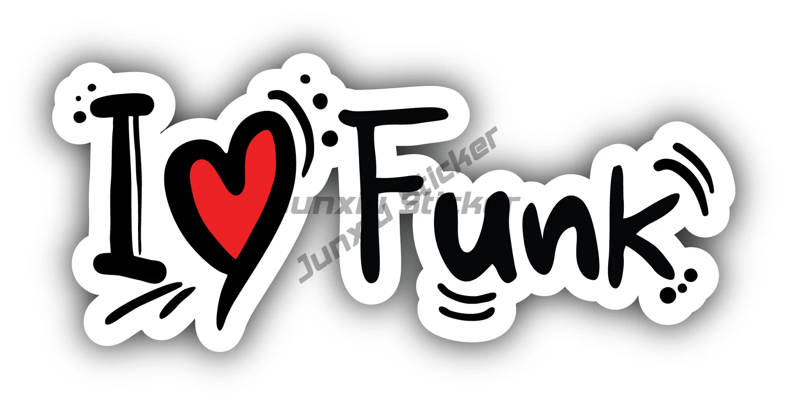 

I Love Funk Slogan Vinyl Sticker Car Bumper Decal