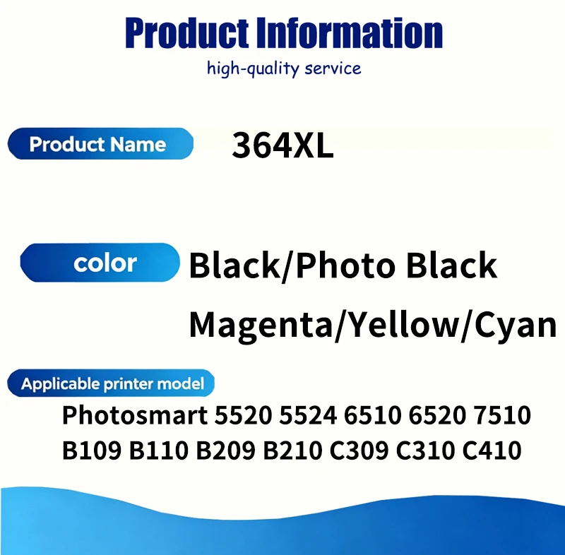 364XL For HP364XL 364 XL Ink Cartridges Deskjet 3522 3070a 3520 Photosmart 5522 7510 5520 5510 5520 6510 6520 7510 7520 printers