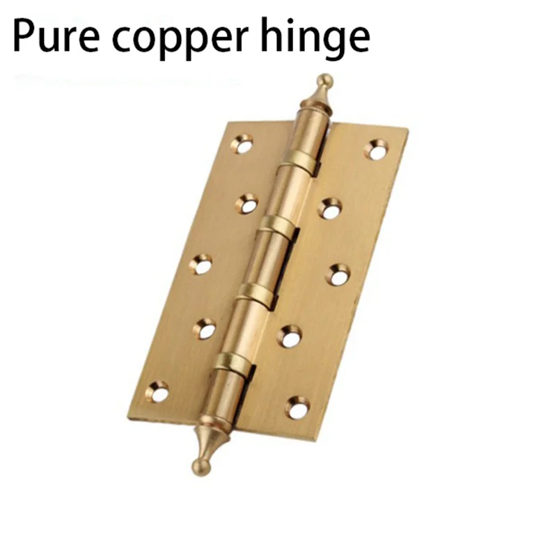 Copper hinges, pure brass, gold, small copper hinges, wardrobe door hardware, folding antique hinges, flat opening