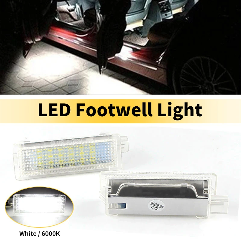 Image of 1/2 Stück LED-Fußraumbeleuchtung für BMW E82 E88 E81 E87 M F20 F21 F22 F23 E90 E91 E92 E93 M3 F30 F31 F80 F32 F33 F36 Türhöflichkeitsleuchte