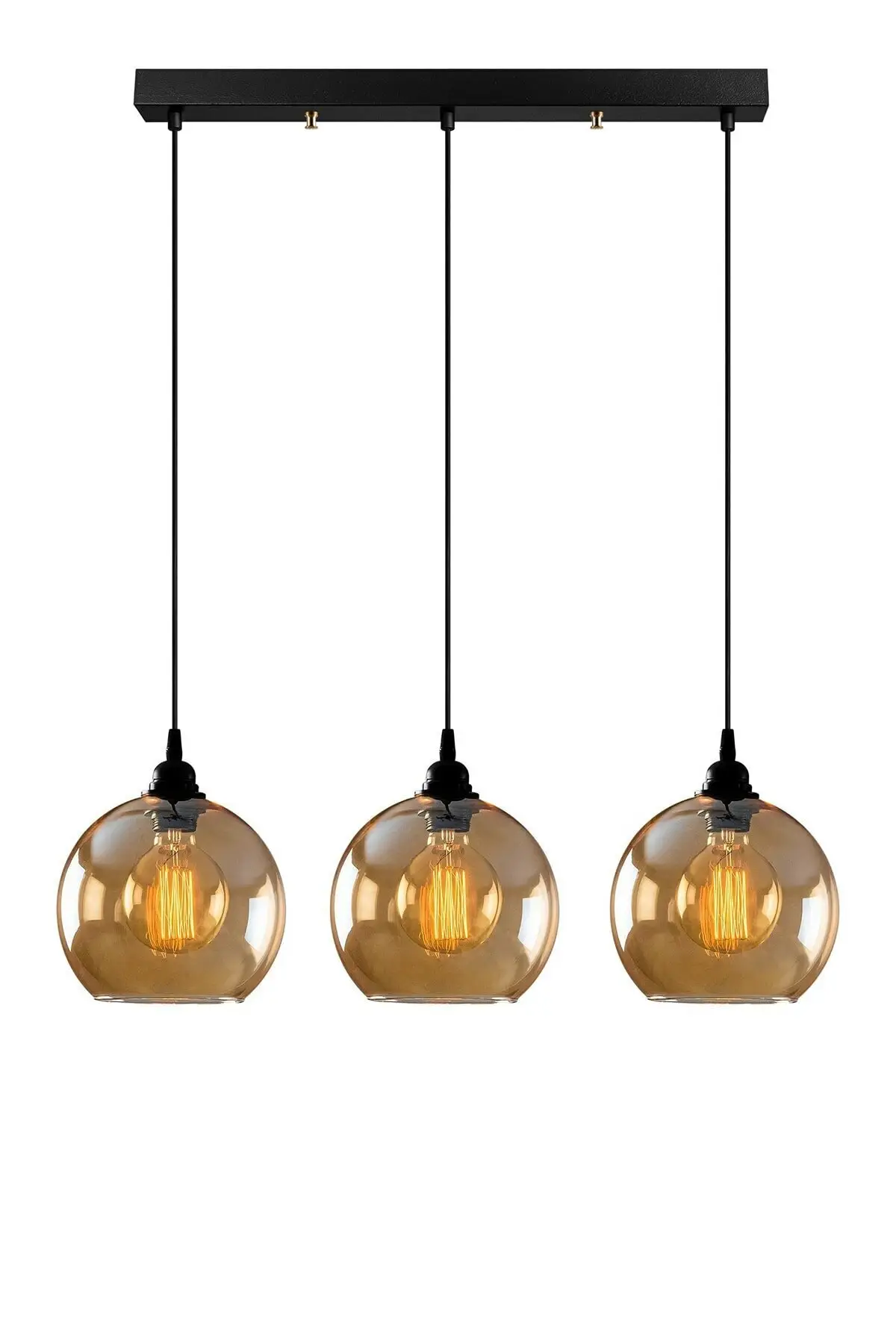 DOLBOVI micro custom design Modern sports black color honey color with glazed glazed glazed 3 chandelier