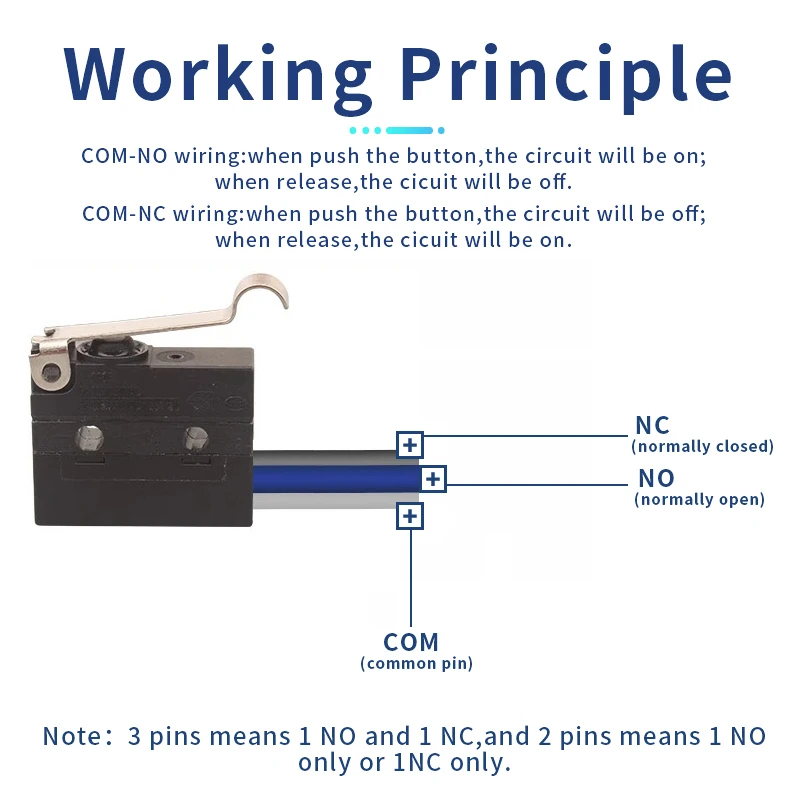 New waterproof Mini micro switch sealed Ip67 conversion micro switch 5A small stroke - Image 4