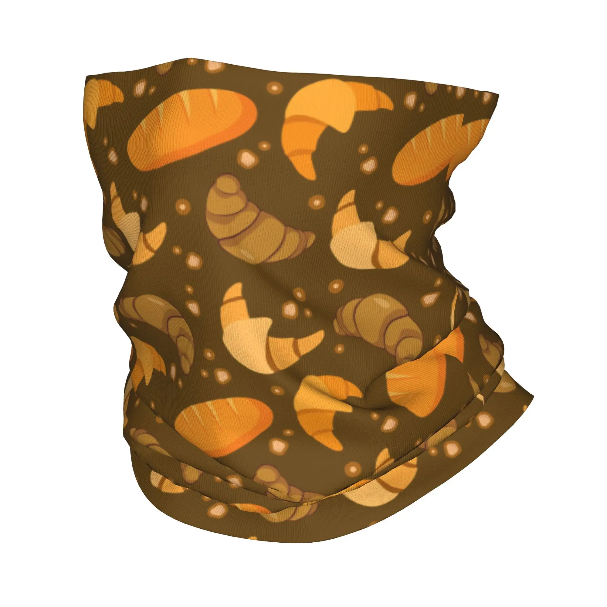 Croissant Pastry for all the pastry and bread lovers Bandana Neck Cover Printed Face Scarf Face Mask Outdoor Sports Unisex Adult