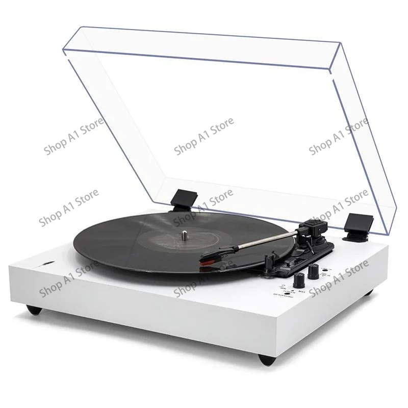 Simple white vinyl record player bluetooth speaker retro record player creative gift birthday gift