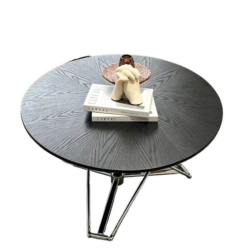 Transformed dining table, lifting Bauhaus light luxury folding table