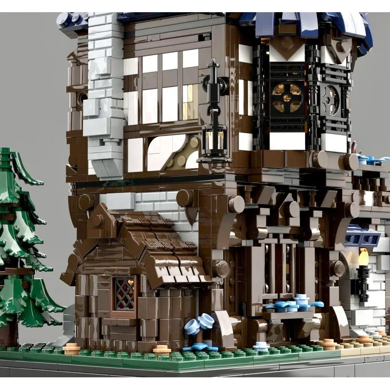 Medieval Castle Moc Building Blocks Modular Tavern - Medieval Fantasy Model Technology Bricks DIY Assembly Set Gift Holiday Toy