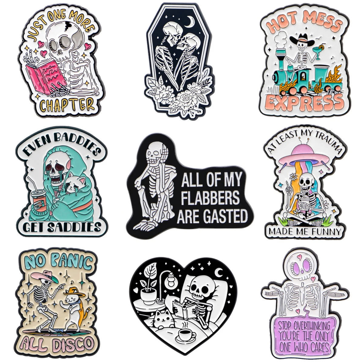 Regenbogen Schädel Brosche Halloween Skelett Emaille Pins Revers Pin Für Rucksack Kleidung Zubehör Metall Abzeichen Schmuck Freunde Geschenk