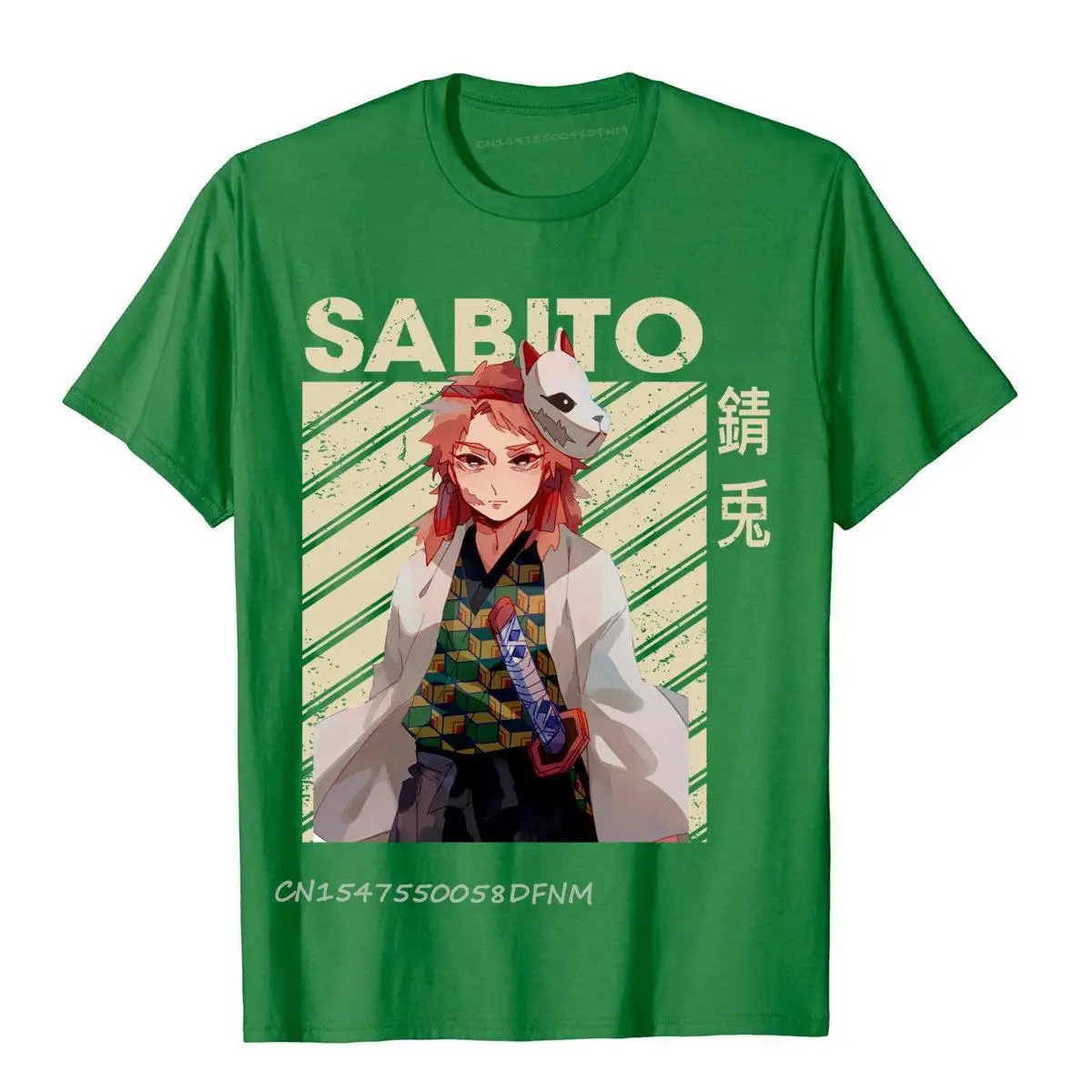 Classic Art Sabito Demon Anime T Shirts Tops Shirt Funky Premium Cotton Holiday Normcore Boy Camisas Hombre