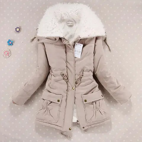 Women Winter Jackets Thicken Hooded Long Down Jacket Women Coats Slim Fit Hair Collar Cotton-padded Clothes Women Down Coats