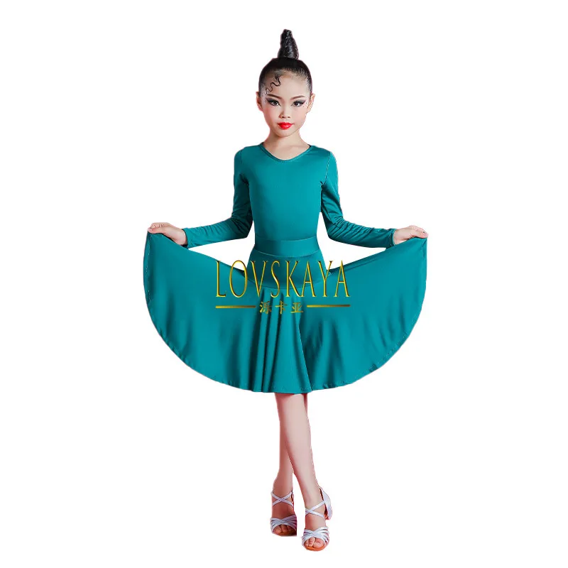 Grote Rok Performance Pak Latin Dance Suit Dames Basiswedstrijd Training Pak Voor Kinderen